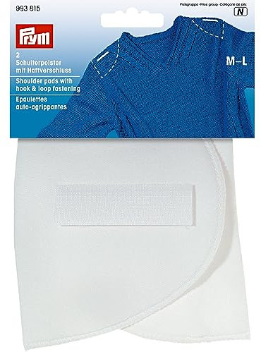 Prym - Spallina Imbottita con chiusura adesiva, mezzaluna, M-L 160 x 115 x 15 mm, haut, 2 Stück