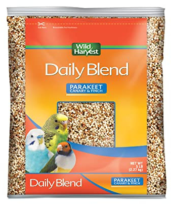 Wild Harvest Daily Blend Nutrition Diet Parakeet, Canary And Finch, Bird Food, 5 Pounds