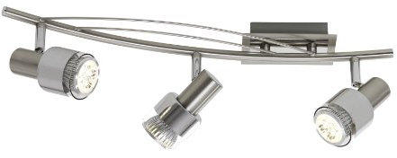 Trio-Leuchten LED-Balken in nickel matt/chrom, Glas chromfarbig/klar, inklusiv 3x GU10 6W LED, Breite: 50 cm 820610307