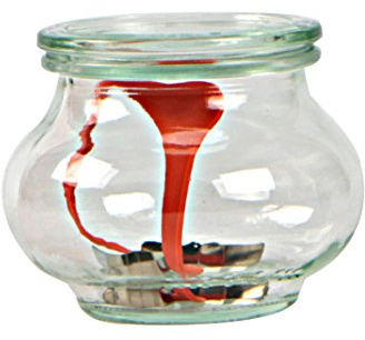 Weck Decò - Vasetto con Coperchio ∅ 100 mm, Completi di Guarnizione e Clips, Vetro, Trasparente, 1 litro/Capienza, Scatola da 4 Pezzi