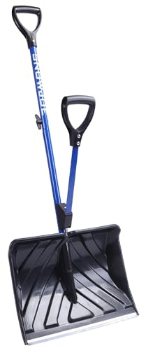 Snow Joe Snow Shovel with 18-Inch Blade and Assist Handle, 3.5 Lbs - Heavy-Duty Lightweight Shoveling Tool for Ice Removal, Shovelution SJ-SHLV01