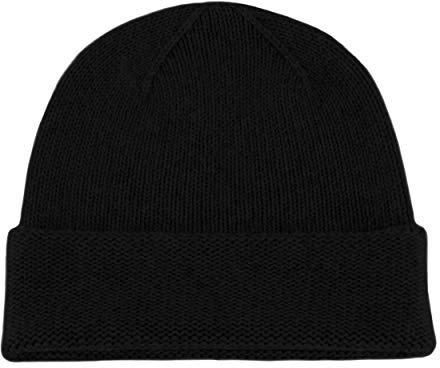 Love Cashmere Herr 100% kashmirmössa – handgjord i Skottland, svart, En Storlek