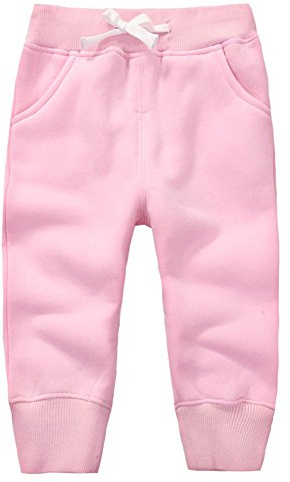 Cute On Unisex barn elastisk midja bomull varma byxor babybyxor byxor 1-5 år, Rosa, 3 År
