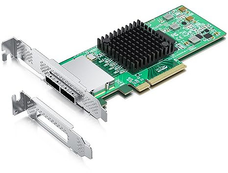 10Gtek für LSI 9200-8E External SAS/SATA RAID Controller PCI Express Host Bus Adapter, LSI SAS2008 Chip, 6Gb/s, High Profile & Low Profile