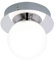 EGLO LED Deckenleuchte Mosiano, Wandlampe Bad, Badezimmer Lampe aus Edelstahl in Chrom und opal-mattem Glas in Weiß, LED Feuchtraumleuchte warmweiß, IP44, D 11 cm