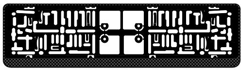 AUTO-STYLE Kunststoff Nummernschildhalter 'Klick' 52x11cm Karbon-Look