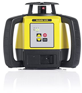 Leica R620,RE140, Alkaline Rugby 620 2600-Feet Self Leveling Horizontal and Manual Single Slope Rotary Laser Kit with Rod Eye 140 Receiver, Yellow