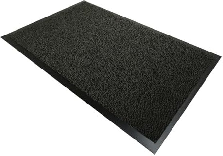 Casatessile Nevada Zerbino tappeto asciugapassi rettangolare Zerbino Antiscivolo per Ingresso, Interno Esterno per Casa o Ufficio - GRIGIO ANTRACITE, 60x90 cm.