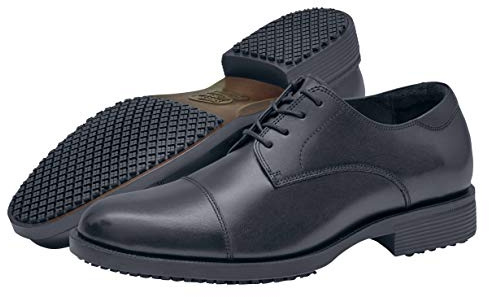 Zapato Negro de cordones 1201-09-46/11/12 SENATOR de Shoes for Crews, para hombre, de cuero elegante, antideslizante, número 46, Negro