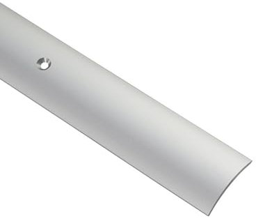 Gedotec Übergangsprofil Laminat - Vinyl Übergangs-Schiene gelocht Bodenprofil gewölbt | Türschwelle zum Schrauben | Alu Silber eloxiert | Profil 50 x 1000 mm | 1 Stück Teppichschiene