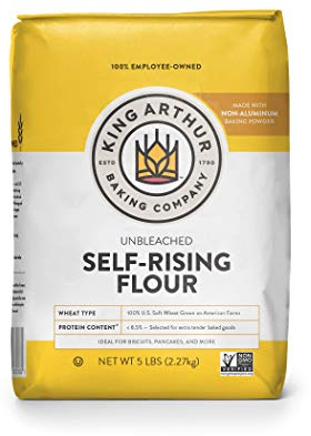 King Arthur, Unbleached Self Rising Flour, Non-GMO Project Verified, No Preservatives, 5 Pounds (Pack of 1)