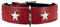 HUNTER MAGIC STAR Hundehalsband, mit Sternen, Leder, weich, 55 (M), rot