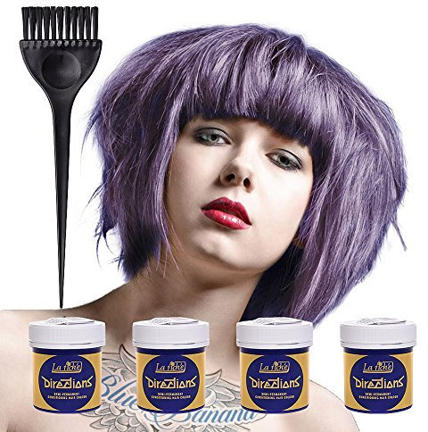 4 X La Riche Directions Semi-Permanent Hair Color 88ml Tubs - Lilac