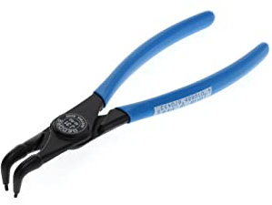 GEDORE Alicates para circlips para anillos de seguridad interiores, Acodados en 90°, Ø ejes: 40-100 mm, Ø puntas: 2,3 mm, Acero, 8000 J 31