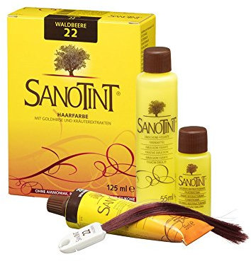 Sanotint - Haarfarbe Nr. 22 Waldbeere - 1x 125 ml - Naturnahe Haarfarbe mit wertvollen pflanzlichen Wirkstoffen - Mit Goldhirse, Traubenblätterextrakt, Olivenextrakt und Birkenextrakt