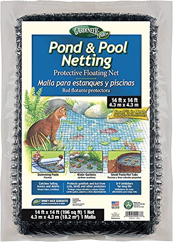 Dalen Pond & Pool Netting – Outdoor Water Garden Cover – Protective Mesh for Fish & Aquatic Life - 3/8 Mesh - (14' x 14')