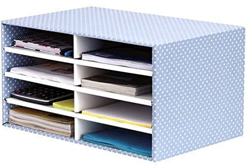 Fellowes Bankers Box Sortierstation für den Schreibtisch, aus 100% recycelter Wellpappe, schneller Aufbau dank Fastfold, stabil stapelbar, Farbe: blau/weiß, 1 Stück