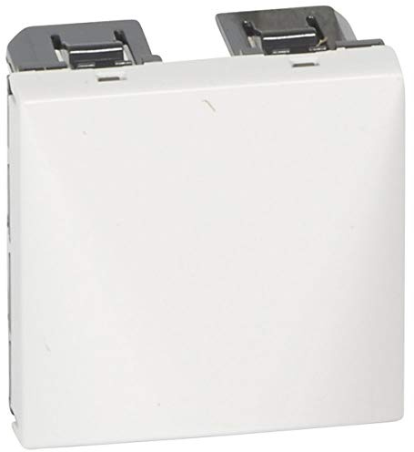 Legrand 2 077550 L Mosaic Sortie de Câbles, 2 Modules avec Serre-câbles pour Câble Ø12mm et Ø4mm, Blanc