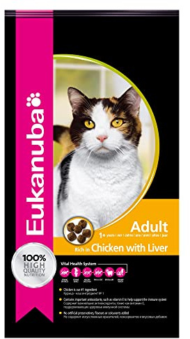 Eukanuba Alimento seco para gatos adultos, rica en pollo fresco, 2 kg