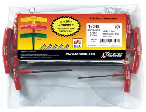 Bondhus, HTX60M 6PC 2-6MM T-Handle HEX, 13348