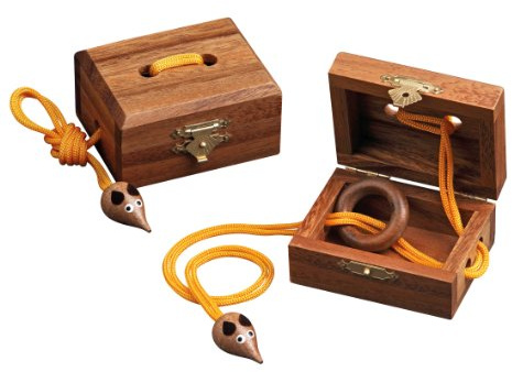 Philos Mousetrap Puzzle Game, Dark Brown