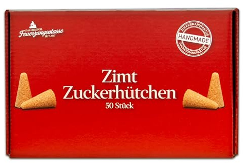 Feuerzangentasse Zimt-Zucker-Hütchen (50 Stück) Original Zimtzuckerhütchen für Feuerzangenbowle