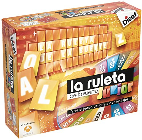 Diset, La Ruleta de la Suerte Junior, Juego de Mesa Familiar Que recrea el Conocido Programa de televisión a Partir de 8 años, Multicolor