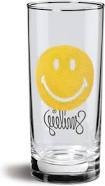 Gläser-Set Smiley gelb 2Stck. 6x14cm