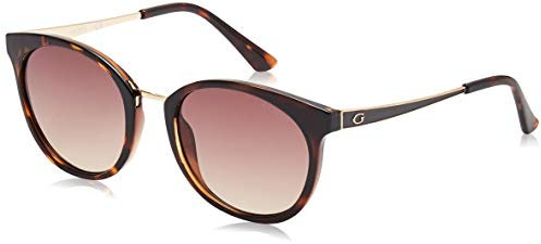 GUESS Unisex-Erwachsene GU7459 52F 52 Sonnenbrille, Braun (Avana Scura/Marrone Grad)