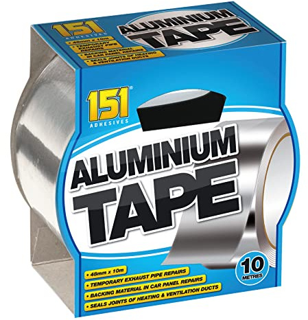 151 Products 48MM X 10M Adhesive Aluminium FOIL Tape Pipes.