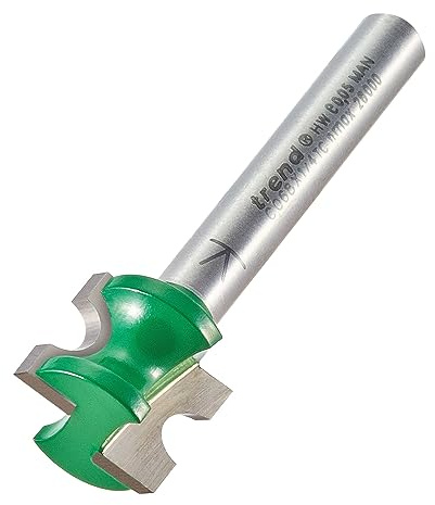 Trend CraftPro Staff Bead Router Cutter, 1/4 Inch Shank, 2.8mm Radius and 15mm Cut Diameter, Tungsten Carbide Tipped, C068X1/4TC
