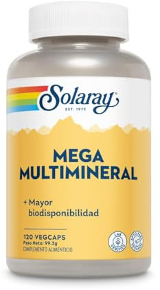 Solaray Mega MultiMineral |120 VegCaps| Apto Para Veganos