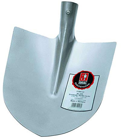 Idealspaten 4000818425-818425 pala Frankfurter, Blattmaß Mm: 300 X 270, polvo de plata recubierta