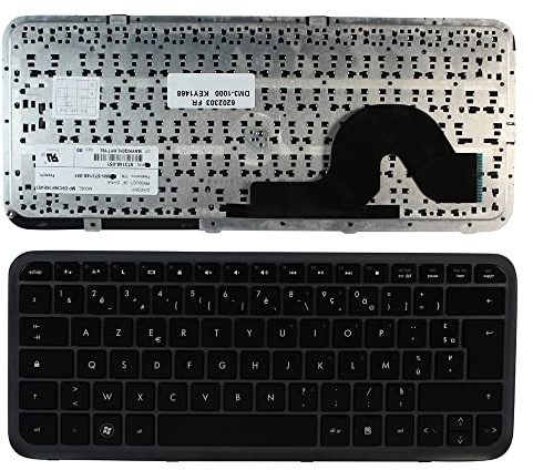Keyboards4Laptops Francés Marco Gris Negro Brillante Teclado de Repuesto para Ordenador portátil Compatible con HP Pavilion DM3-1014TU