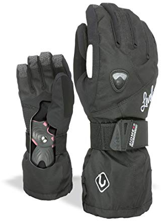 Level Butterfly - Guanti Sci Donna Invernali Protettivi, Impermeabili e Traspiranti, Guanti Termici con Polsino e Cinturino Regolabile, Abbigliamento Neve Donna per Sciatrici e Snowboarder, 1 Paio