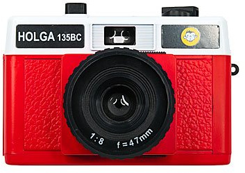 Holga 135BC rosso e bianco 35 mm camera