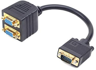 Gembird CC-vgax2 – 20 cm câble vGA – Câbles VGA (VGA (D-Sub), 2 x VGA (D-Sub), féminin, Masculin, Noir)