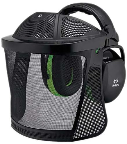 HELLBERG SAFETY, R4-NXO7-QAGB, Kapselgehör- und Gesichtsschutz-Kombo, Secure 1, Gesichtsschutz aus Nylon Mesh
