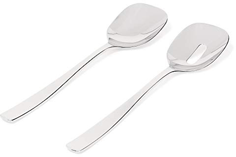 Alessi AJM22/14 KnifeForkSpoon Posate per Insalata in Acciaio Inossidabile 18/10 Lucido