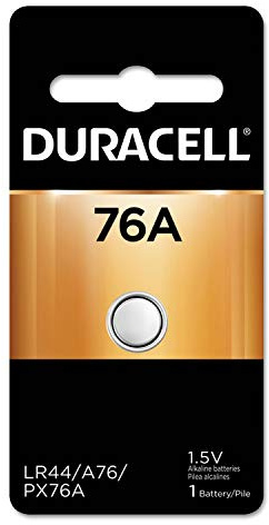 Duracell 76A 1.5V Alkaline Battery, 1 Count Pack, 76A 1.5 Volt Alkaline Battery, Long-Lasting for Medical Devices, Watches, Key Fobs, and More