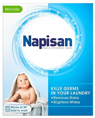 Napisan Non Bio Stain Remover Powder, 800g, Pack of 1, Kills 99.9% Bacteria in Your Laundry for a More Hygienic Wash, Disinfectant & Stain Remover Even at 30°C, 26 Washes