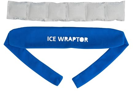 Ice Wraptor Bandana + Insert: Just Add Water. Keep Neck, Head, and Joints Cool. Portable Ice Therapy for Pain Relief.Adjustable Fit, Lightweight Comfortable- with 1 2.5x15 Reusable Cryosheet Insert