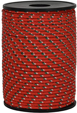 Corderie Italiane 006038429 Cordino Colorato Hobby Fantasy, Rosso, 2 mm, 50 mt