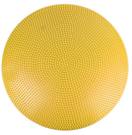 CanDo Balancekissen mit Noppenseite, Sitzkissen, aufpumpbar, Cando Balance Disc, 60 cm Durchmesser, gelb, 30-1868Y