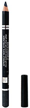 Makki Glitzernder Schwarz Eyeliner Ultra sanfter Eyelinert mit Silber-Glitter 01