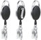 Vicloon Badge Reel,3 Pcs Reel Clips Retractable Badge Holder with Key Belt Reel for Key Ring ID Card Badge Holder