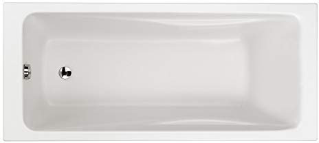 Jacob Delafon - Baignoire Rectangulaire Qualis, avec Vidage et pieds - 180x80 cm - Pieds QuickClip - Fabrication Française - Acrylique, Blanc - E6D431-00