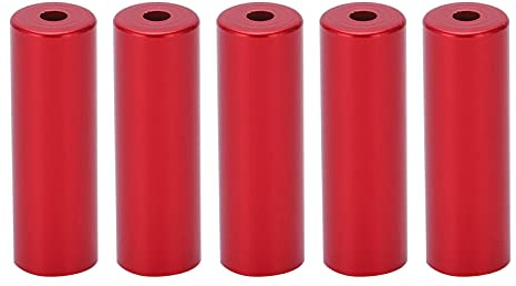 RiToEasysports Copricavi Cambio, 5 Pezzi Cappucci per Cavo Cambio Bici, Cappucci per Cavo Cambio in Lega di Alluminio 4mm Cappucci per Cavi Cambio Accessori(Rosso)