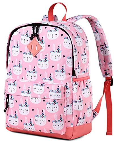Sac à Dos Enfants, VASCHY Cartable Garçons Maternelle 4-6 Ans Mignon Léger Imperméable Sac a Dos Dinosaure Licorne pour A4 Dossiers Primaire Préscolaire avec Sangle de Poitrine, lapin, Taille unique,