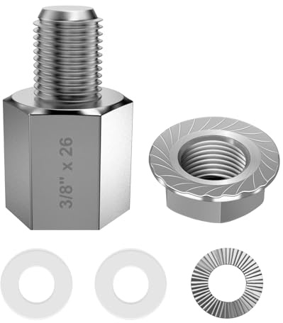 NICEDACK Fahrrad Achsadapter für 3/8 x26 Vollachse, Fahrrad Anhänger Kupplungs Adapter, （Silber）